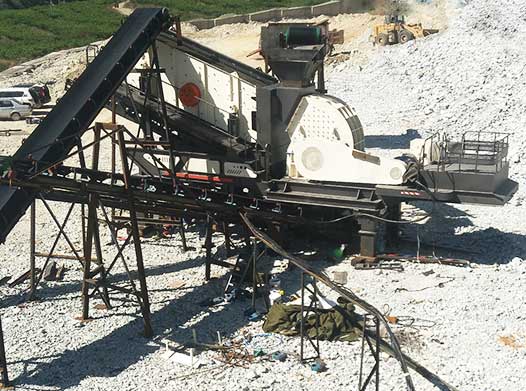 湖北孝感时产300吨青石移动破碎项目